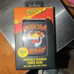 Cheetos Flamin Hot Portable Power Bank 3600mAh USB Phone Charger Dual USB-C